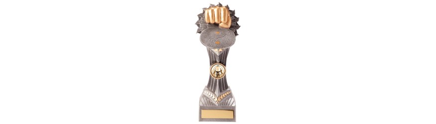 FALCON FIST MARTIAL ARTS RESIN TROPHY - 4 SIZES - 14CM - 24CM FALCON FIST MARTIAL ARTS RESIN TROPHY - 4 SIZES - 14CM - 24CM